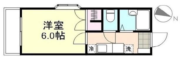 エトワール21船穂マンションB(1K/4階)の間取り写真