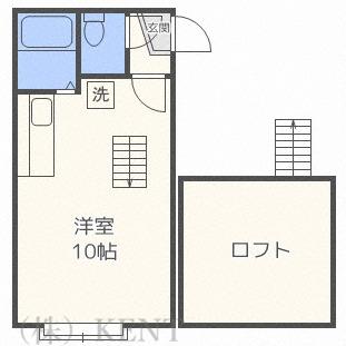 グランシャトール(1DK/1階)の間取り写真