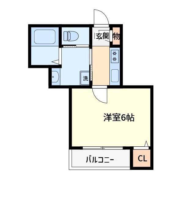 MARKDUO浦和(1K/2階)の間取り写真