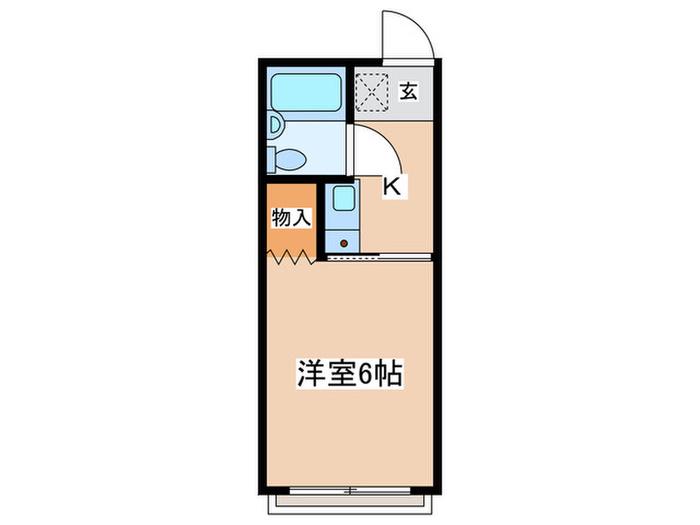 サンライズ茅ヶ崎(1K/1階)の間取り写真