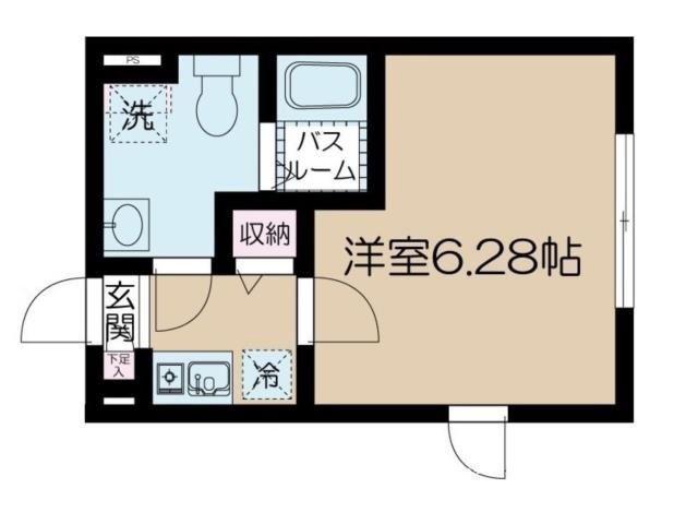 NSGATE新中野(1K/1階)の間取り写真