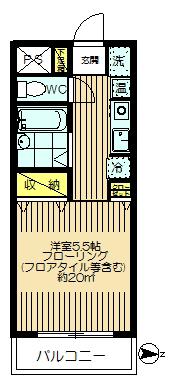 ジュネス桜ヶ丘(ワンルーム/3階)の間取り写真