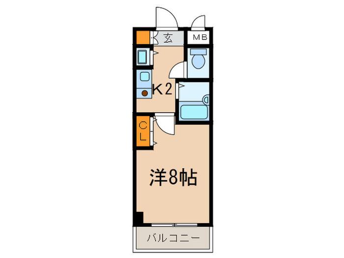 リビエール金山(1K/4階)の間取り写真