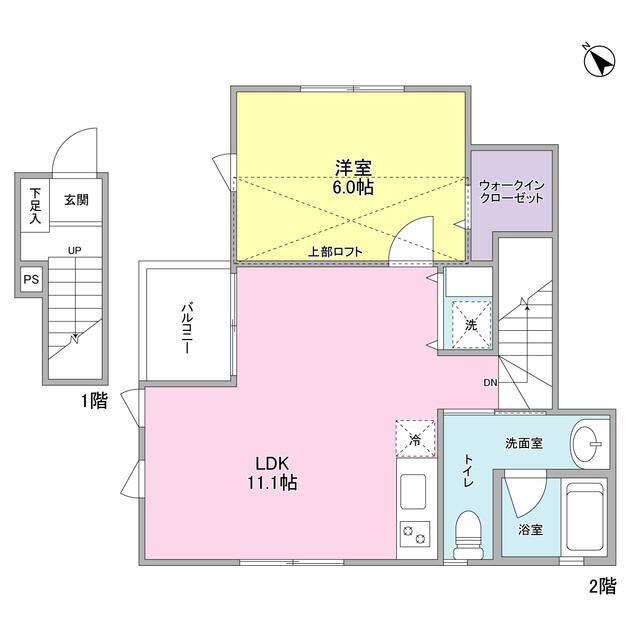YS HOUSE(1LDK/1階)の間取り写真