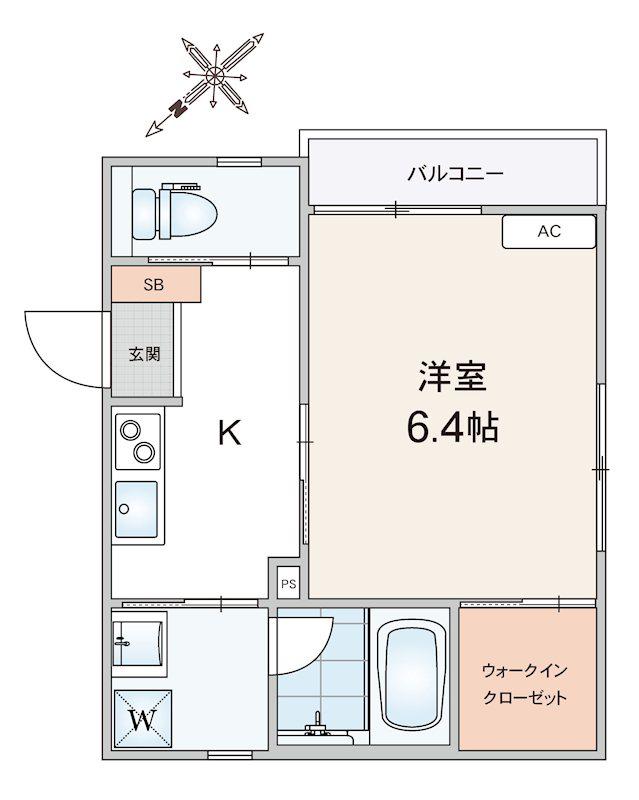 アーバンステージ三ノ輪(1K/2階)の間取り写真