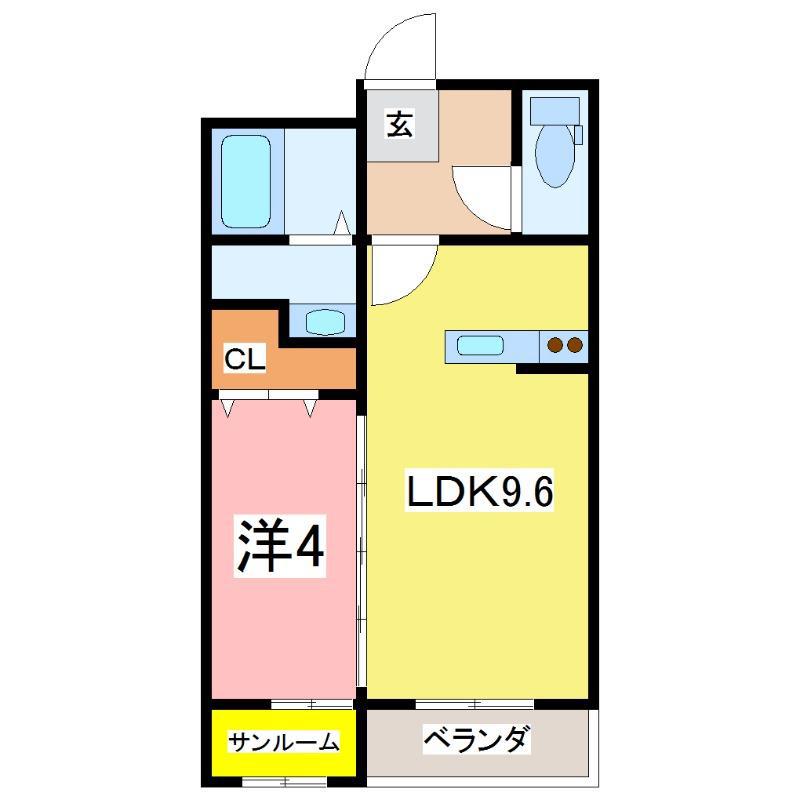 LEPUS(1LDK/1階)の間取り写真