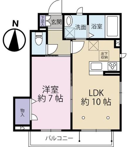 ソル・レベンテ(1LDK/1階)の間取り写真