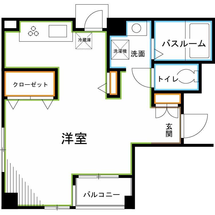 紀伊國屋ビル(ワンルーム/2階)の間取り写真