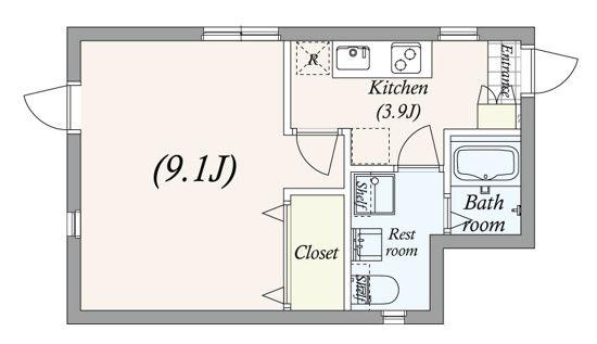 MAISON SANGUBASHI II(1K/2階)の間取り写真