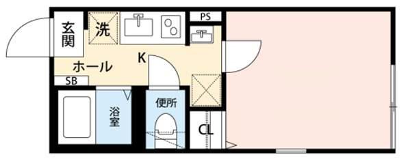 グランクオール久が原(1K/2階)の間取り写真