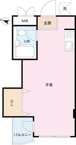 初台佐藤ビル(ワンルーム/3階)の間取り写真