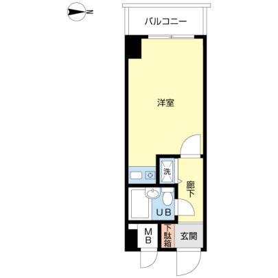 ライオンズマンション大森北(ワンルーム/10階)の間取り写真