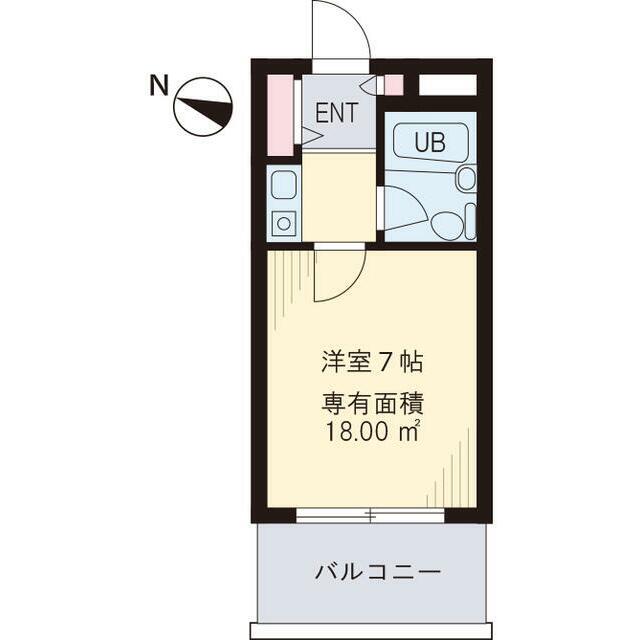 パークハイム(1K/1階)の間取り写真