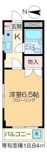 パークアベニュー(1K/3階)の間取り写真