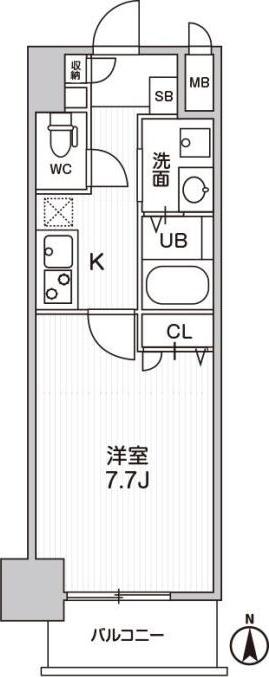 LA DOUCEUR梅田イースト(1K/8階)の間取り写真