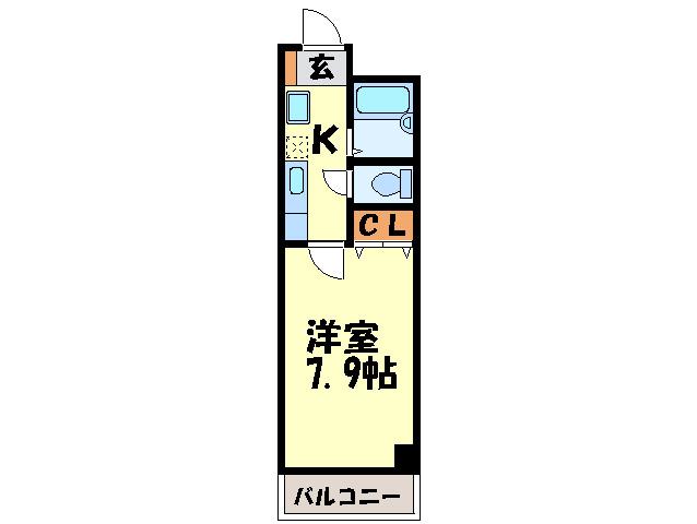 リブエール花畑(1K/2階)の間取り写真