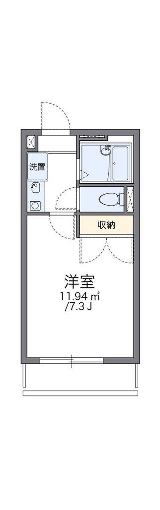 レオパレスASAGAI(1K/1階)の間取り写真