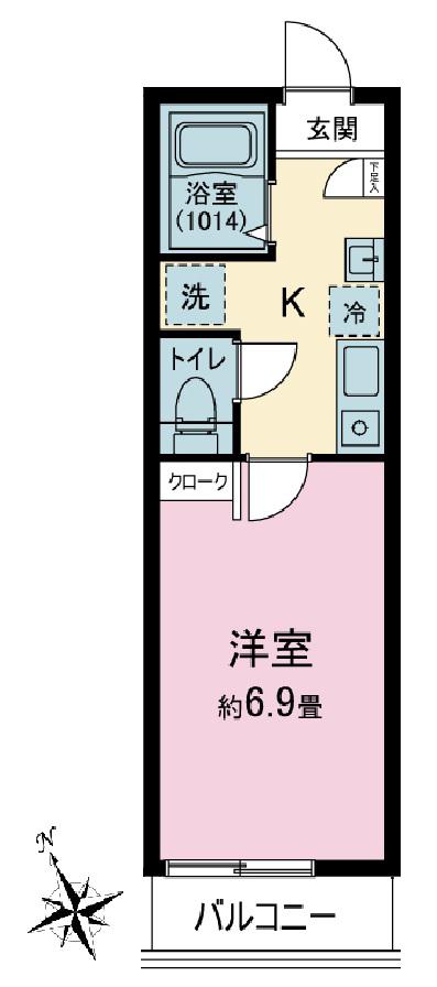 べステージ鎌倉岩瀬(1K/3階)の間取り写真