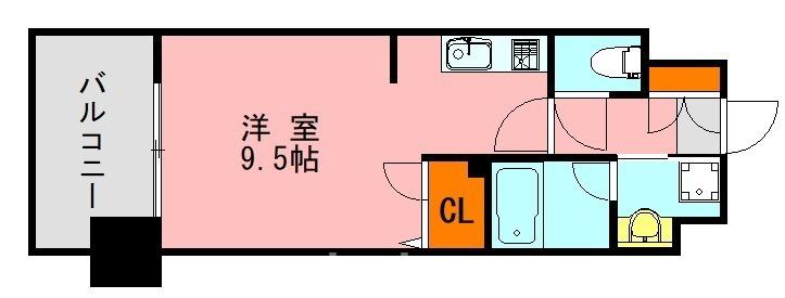 LANDIC S4173(ワンルーム/6階)の間取り写真