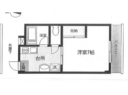 メゾン井沢 PARTI(1K/1階)の間取り写真