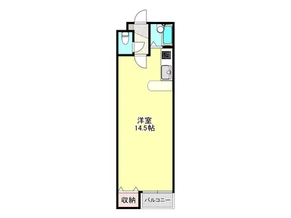 セイラBOX飯塚I(ワンルーム/1階)の間取り写真