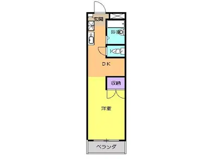 オラシオン豊田(1DK/4階)の間取り写真