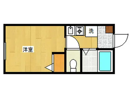 リメイン福島B棟(ワンルーム/1階)の間取り写真
