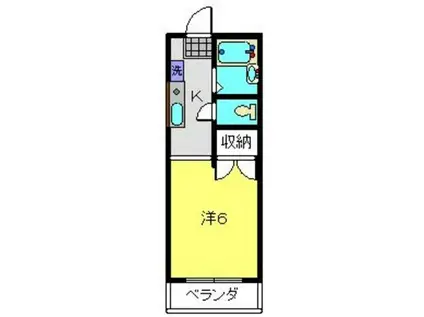 ハイツ嶋森(1K/2階)の間取り写真