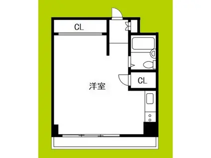 南堀江スカイハイツ(ワンルーム/11階)の間取り写真