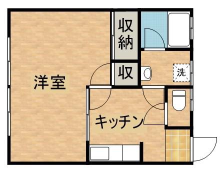 コーポ津久井(1K/1階)の間取り写真