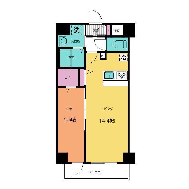 HORIZON RESIDENCE(1LDK/6階)の間取り写真