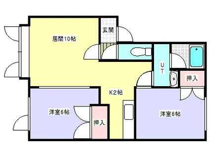 アペックスVI(2LDK/2階)の間取り写真