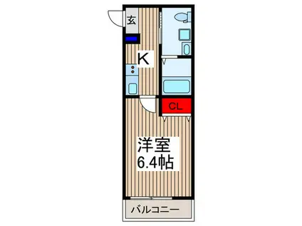 木もれ陽ショコラ(1K/3階)の間取り写真