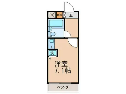 ライオンズマンション用賀(ワンルーム/3階)の間取り写真