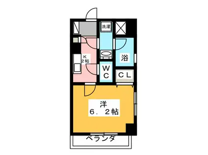 モンテ横浜(1K/3階)の間取り写真