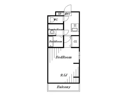 グランキャッスル(1K/2階)の間取り写真