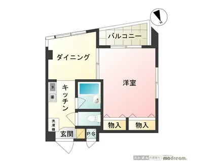 コスモST(1DK/3階)の間取り写真