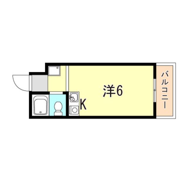 パンブロスII(ワンルーム/3階)の間取り写真