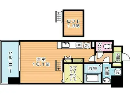 セフィロト(ワンルーム/6階)の間取り写真