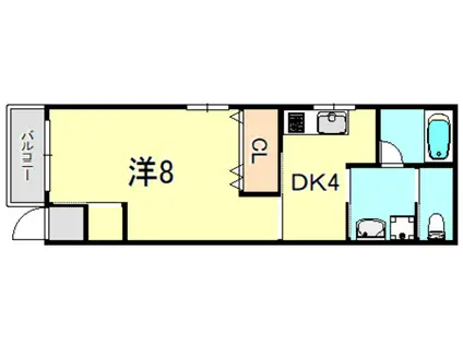 田中アパート(1DK/1階)の間取り写真