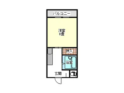 ネクスト六日町(1K/2階)の間取り写真