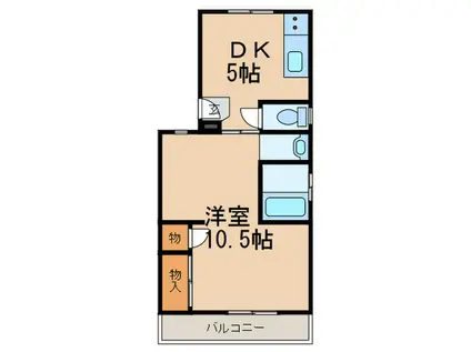 フレンドリハイツ(1DK/3階)の間取り写真