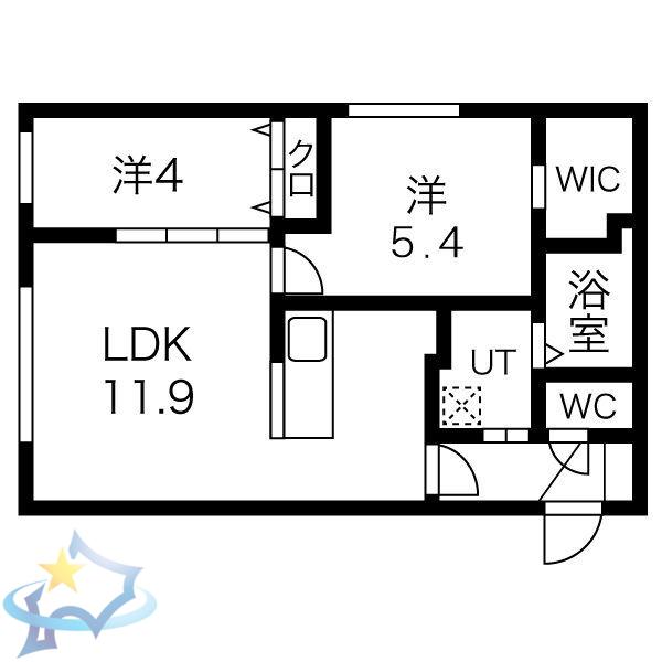 PRECIOUS KOTONI (2LDK/4階)の間取り写真