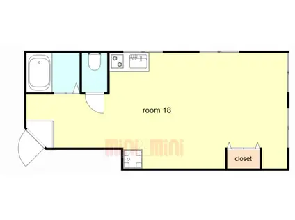 サンビル(ワンルーム/3階)の間取り写真