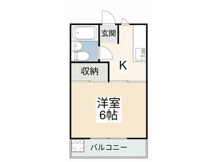 ハイツカタヤマ(1K/1階)の間取り写真