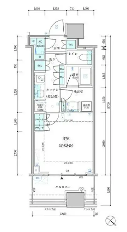 パークタワー勝どきサウス 5階階 間取り