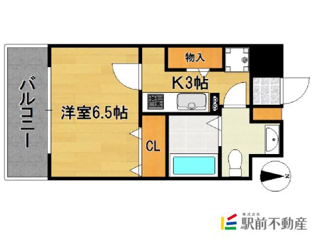 エンクレスト 香椎(1K/2階)の間取り写真