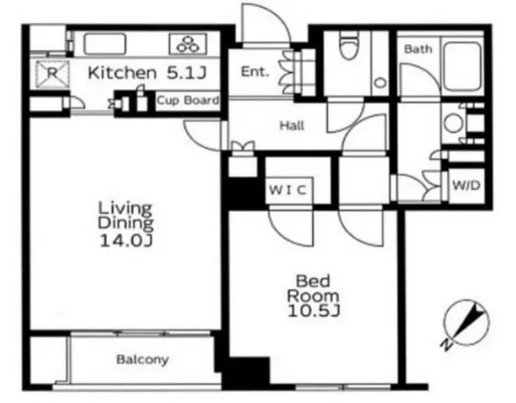 ハイレーゼ六本木三河台 3階階 間取り