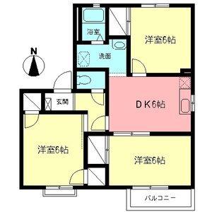 マルベリーE(3DK/2階)の間取り写真