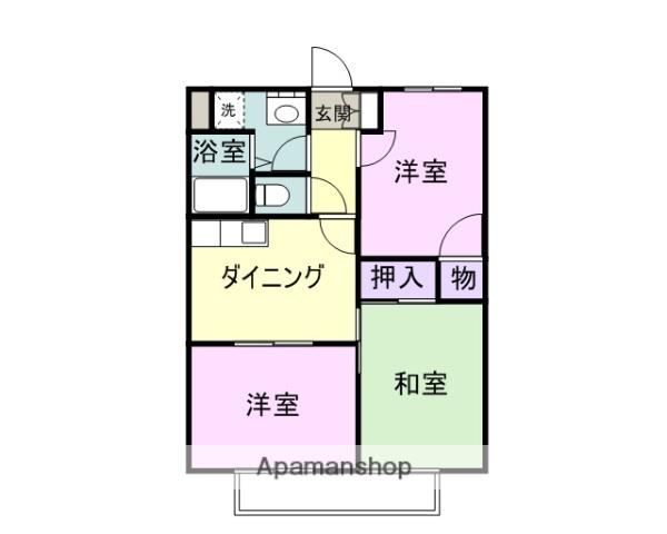 パーク20(3DK/2階)の間取り写真